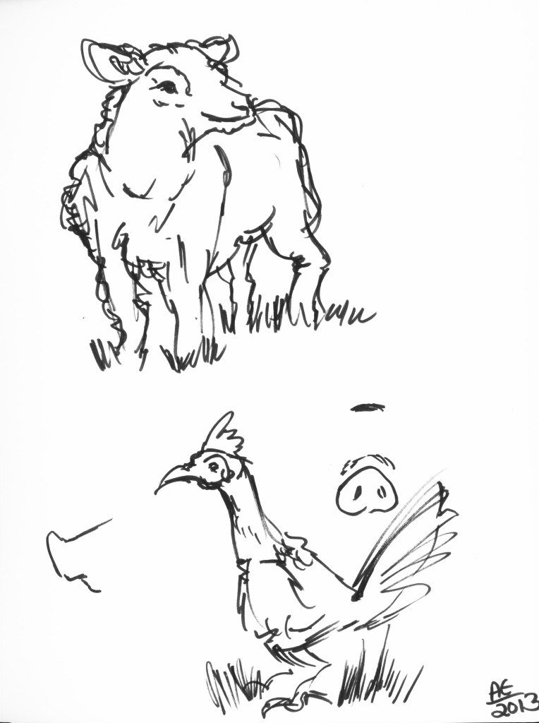 Sheep and Chicken